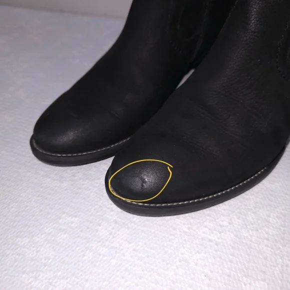 Paul Green Boston Bootie Black Nubuck Heeled Ankle Boots US 7 - Picture 11 of 11